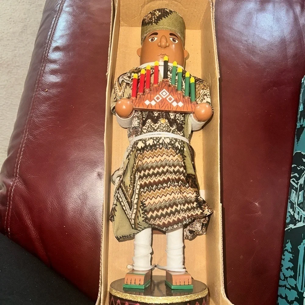 Kwanzaa Nutcracker Village Collection African-Inspired Candle Holder Figurine
